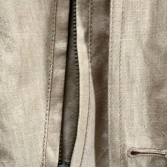 NWOT Tommy Hilfiger Men’s Linen Bomber Jacket. Caramel color. Size Large - Picture 8 of 16